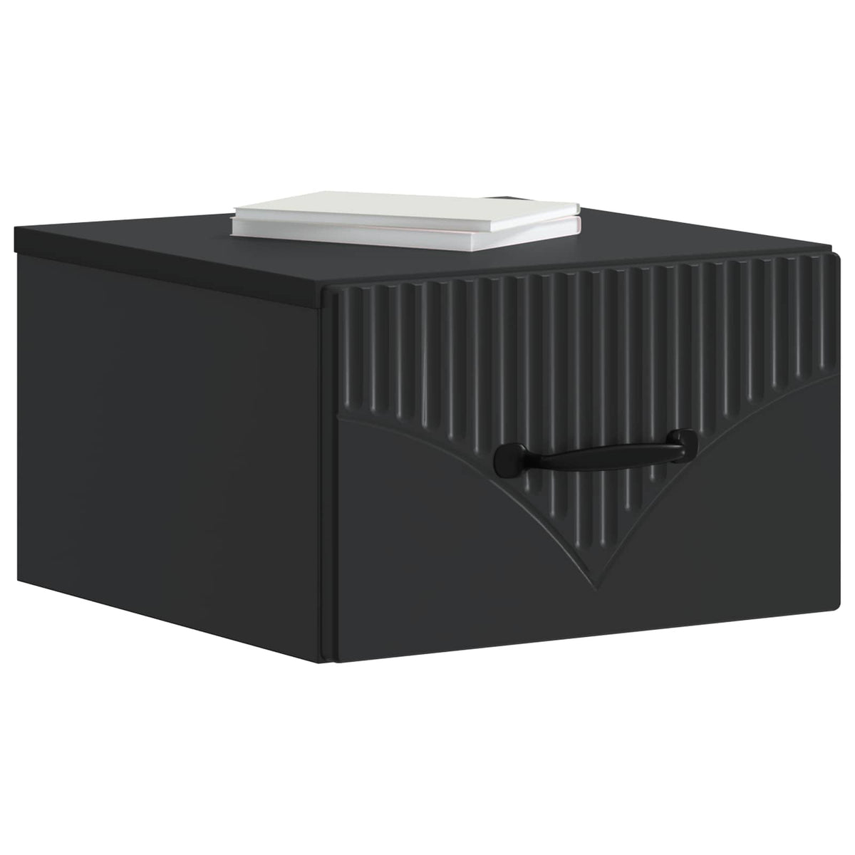 Wandmontierter Nachttisch 2 stk. Schwarz 34,5 x 33 x 20 cm