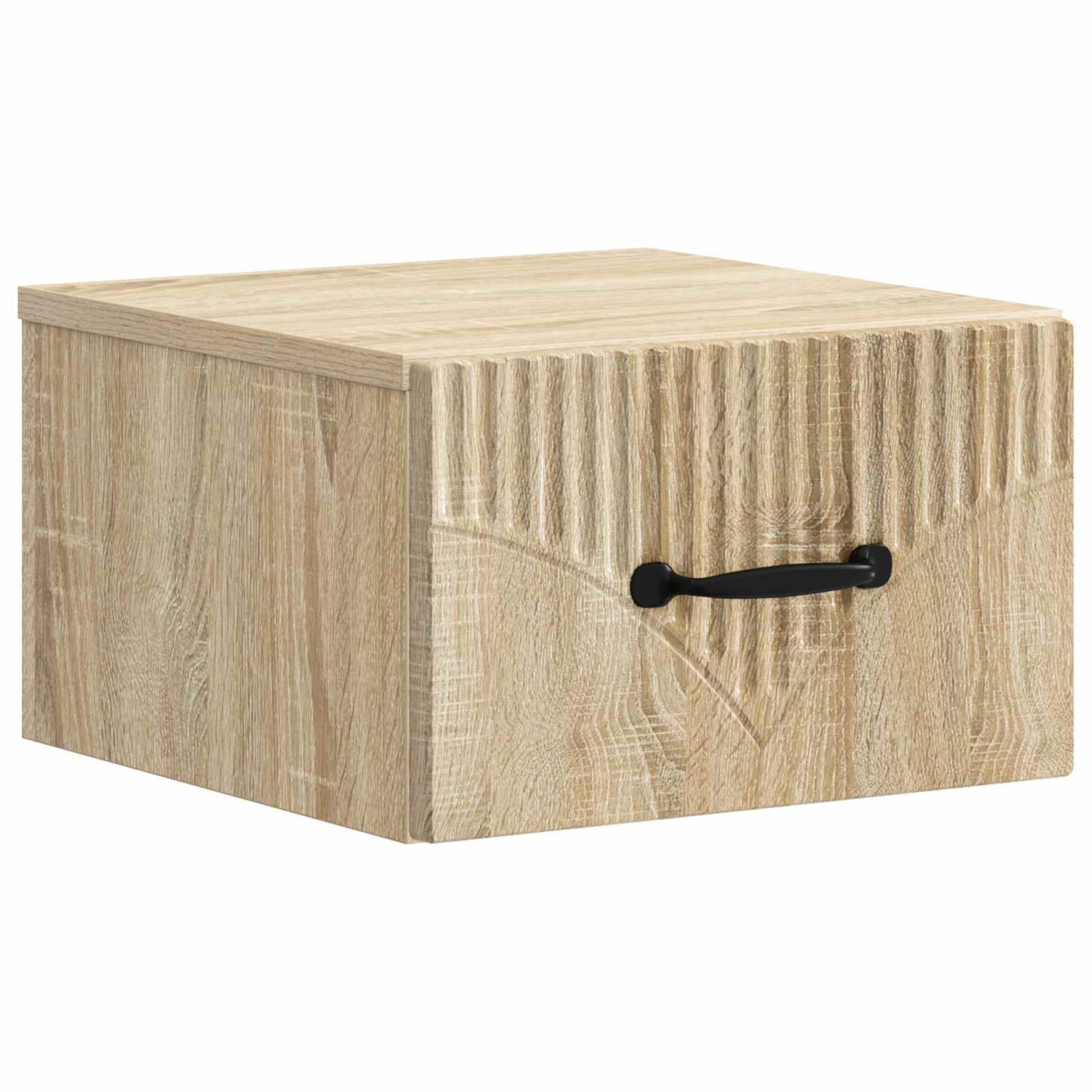 Wandmontierter Nachttisch 2 stk. Sonoma-Eiche 34,5 x 33 x 20 cm