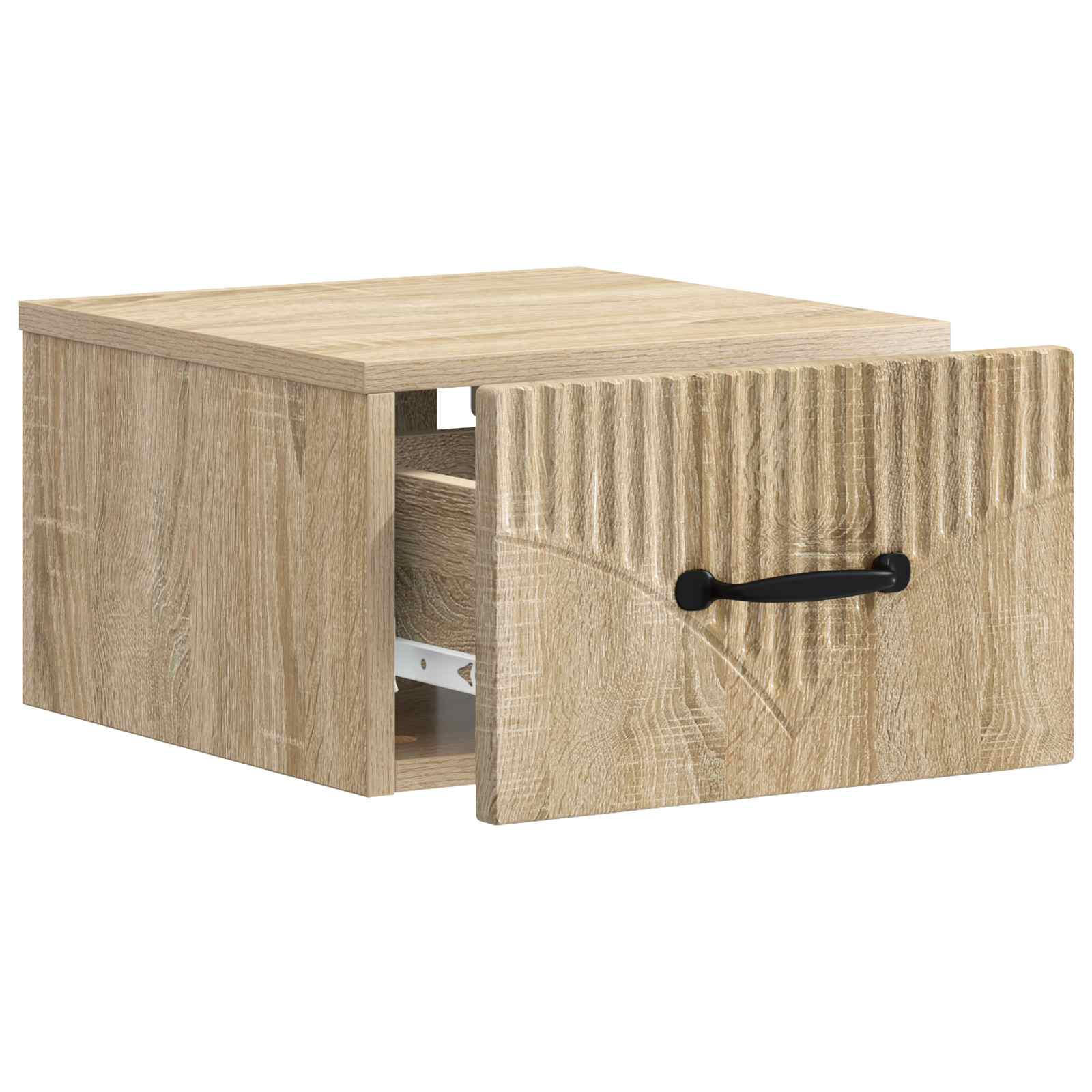 Wandmontierter Nachttisch 2 stk. Sonoma-Eiche 34,5 x 33 x 20 cm