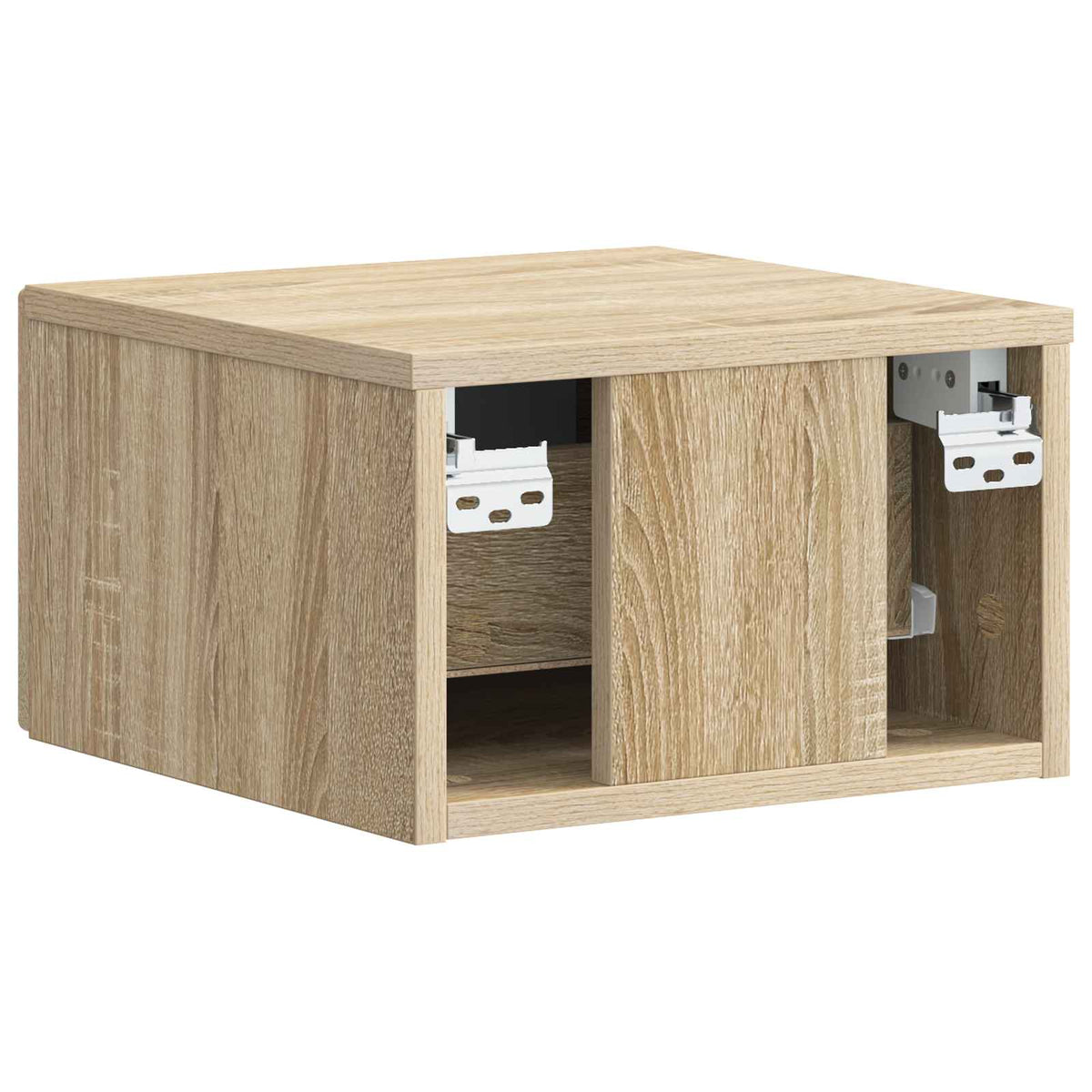 Wandmontierter Nachttisch 2 stk. Sonoma-Eiche 34,5 x 33 x 20 cm