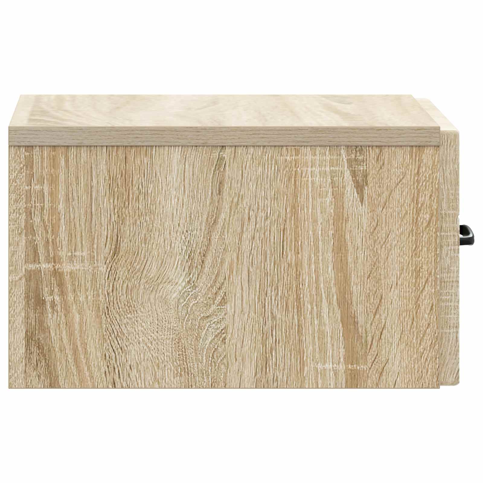 Wandmontierter Nachttisch 2 stk. Sonoma-Eiche 34,5 x 33 x 20 cm