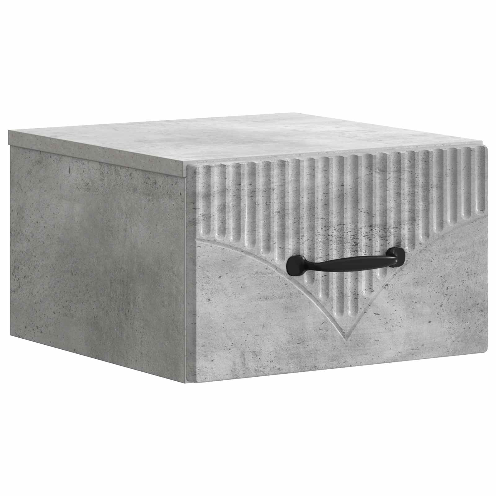 Wandmontierter Nachttisch 2 stk. Betongrau 34,5 x 33 x 20 cm