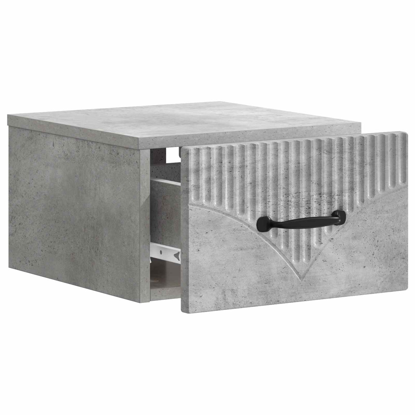Wandmontierter Nachttisch 2 stk. Betongrau 34,5 x 33 x 20 cm