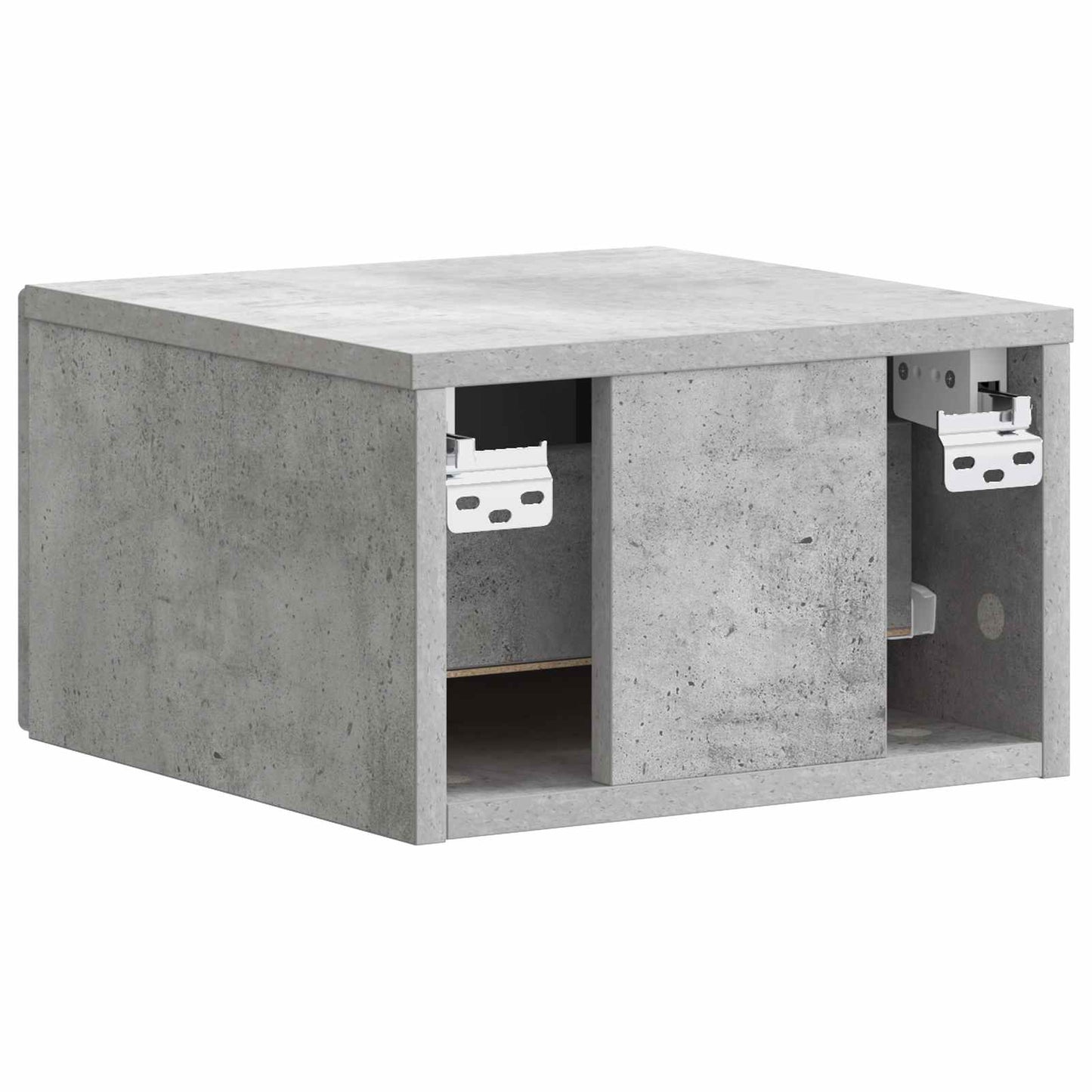 Wandmontierter Nachttisch 2 stk. Betongrau 34,5 x 33 x 20 cm