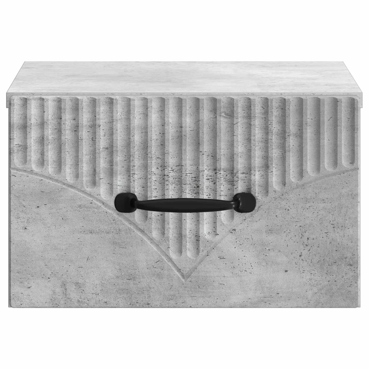 Wandmontierter Nachttisch 2 stk. Betongrau 34,5 x 33 x 20 cm