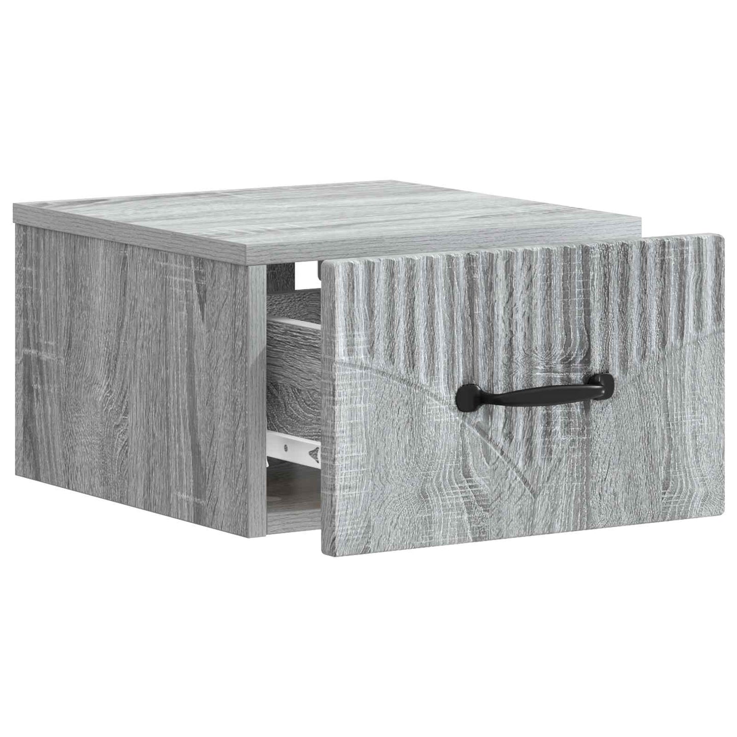 Wandmontierter Nachttisch 2 stk. Graues Sonoma