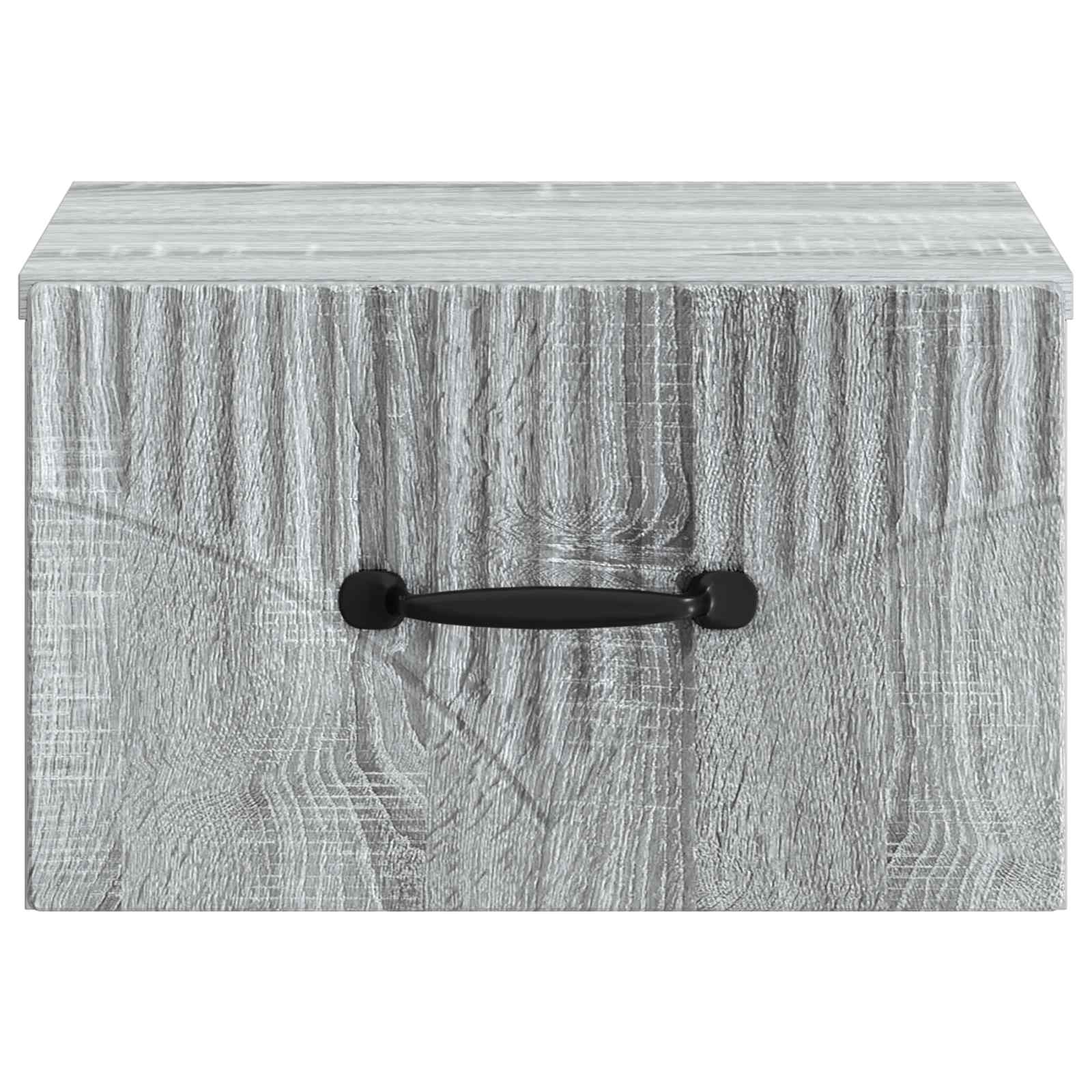Wandmontierter Nachttisch 2 stk. Graues Sonoma