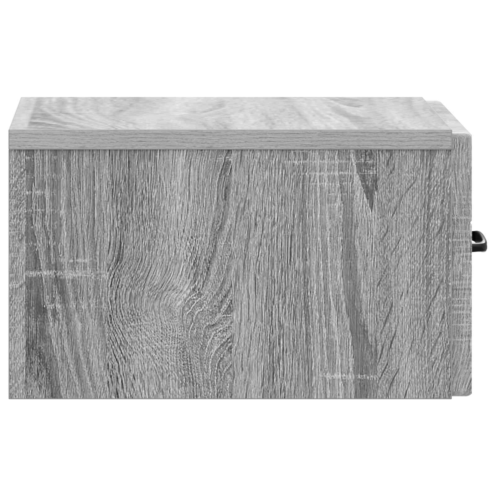 Wandmontierter Nachttisch 2 stk. Graues Sonoma