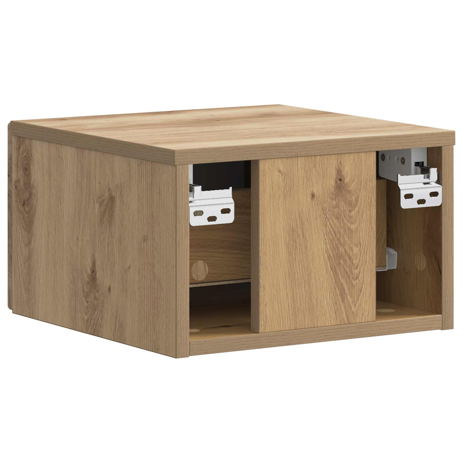 Wandmontierter Nachttisch 2 stk. Artisan-Eiche