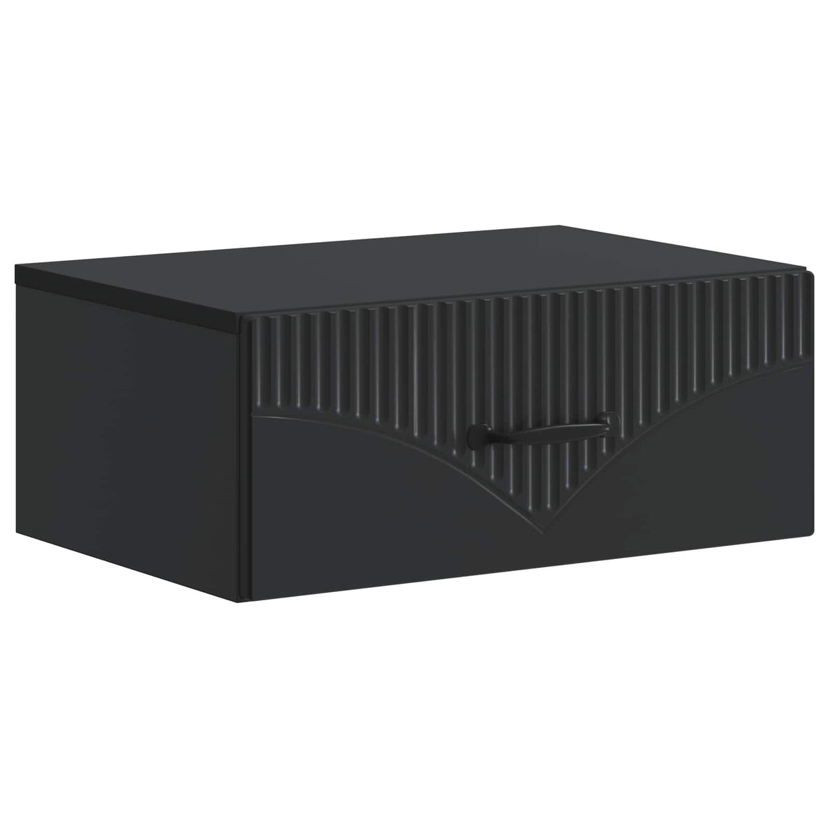 Wandmontierter Nachttisch 2 stk. Schwarz 49 x 34,5 x 20 cm