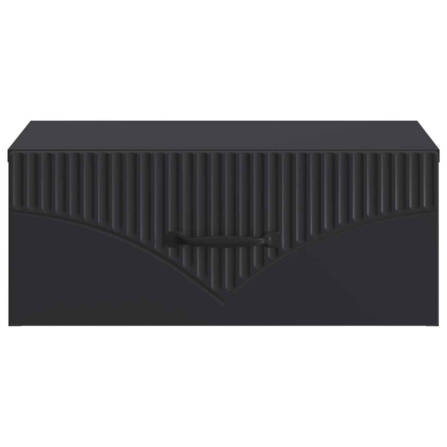 Wandmontierter Nachttisch 2 stk. Schwarz 49 x 34,5 x 20 cm