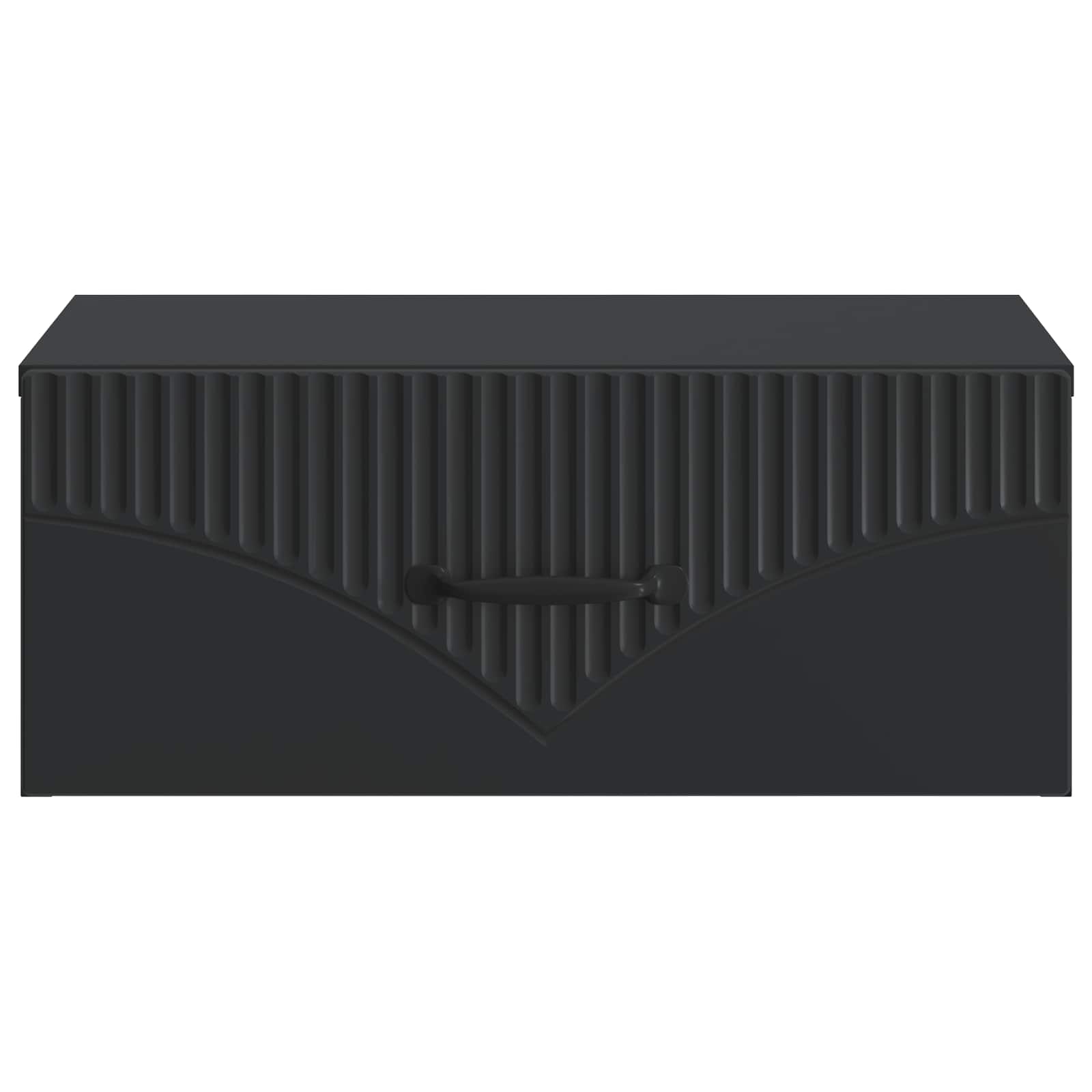 Wandmontierter Nachttisch 2 stk. Schwarz 49 x 34,5 x 20 cm