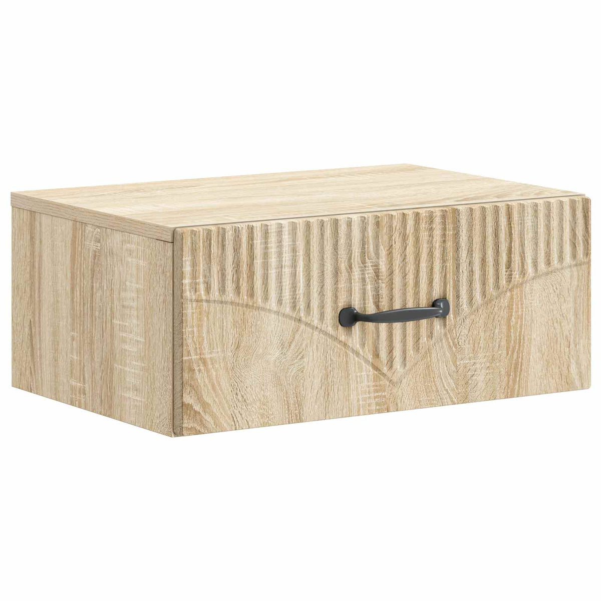 Wandmontierter Nachttisch 2 stk. Sonoma-Eiche 49 x 34,5 x 20 cm