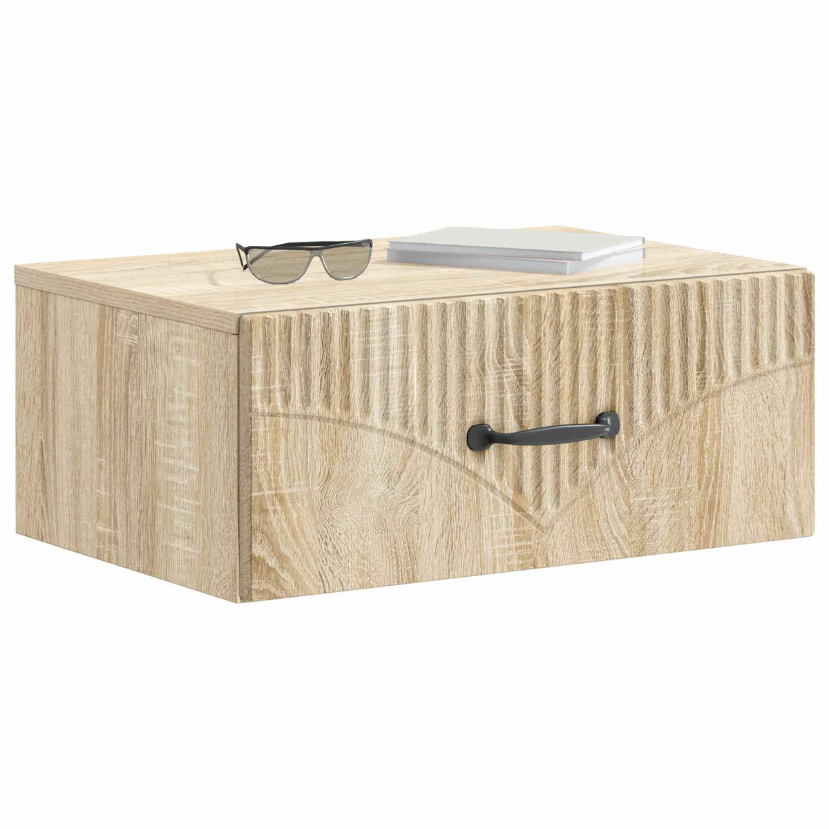 Wandmontierter Nachttisch 2 stk. Sonoma-Eiche 49 x 34,5 x 20 cm
