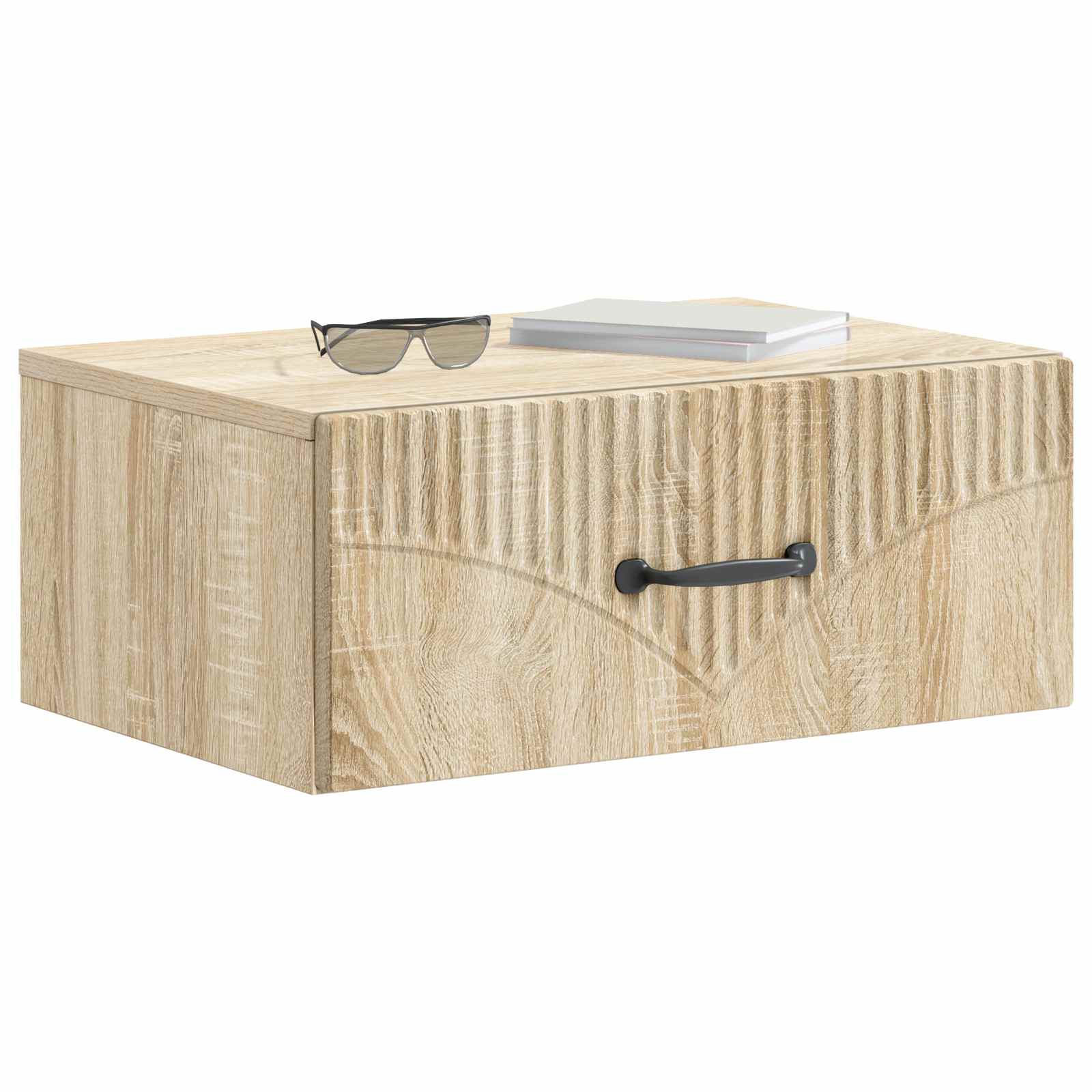 Wandmontierter Nachttisch 2 stk. Sonoma-Eiche 49 x 34,5 x 20 cm