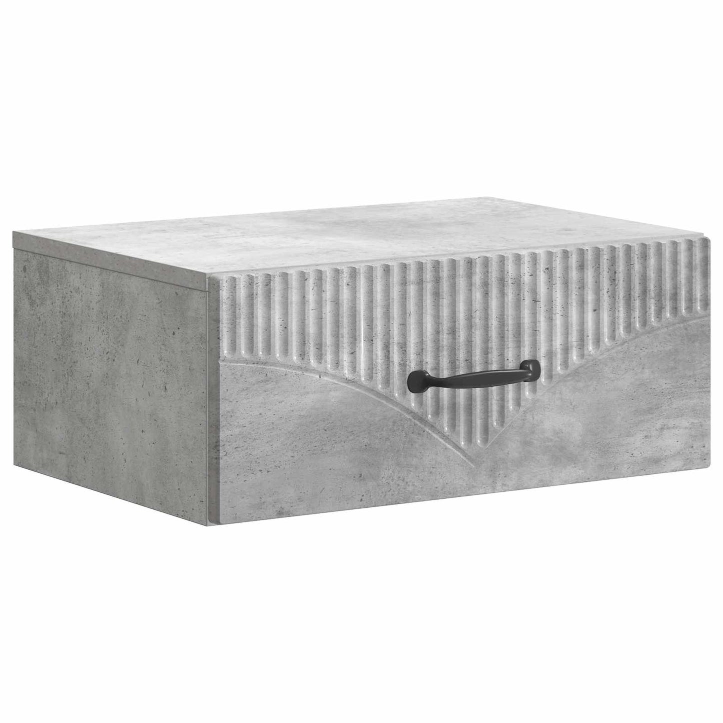 Wandmontierter Nachttisch 2 stk. Betongrau 49 x 34,5 x 20 cm