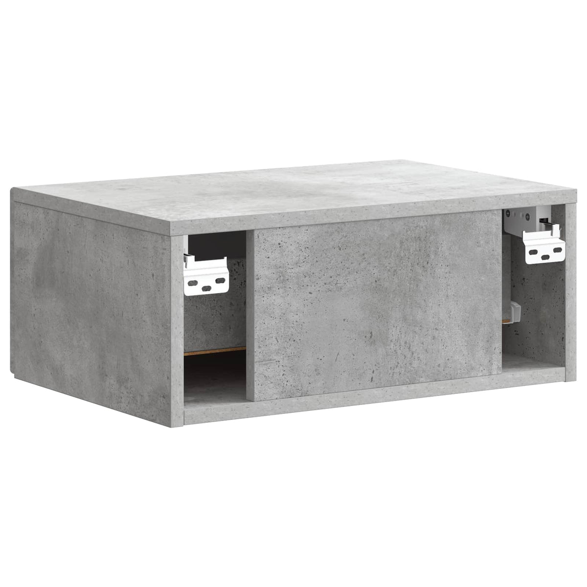 Wandmontierter Nachttisch 2 stk. Betongrau 49 x 34,5 x 20 cm