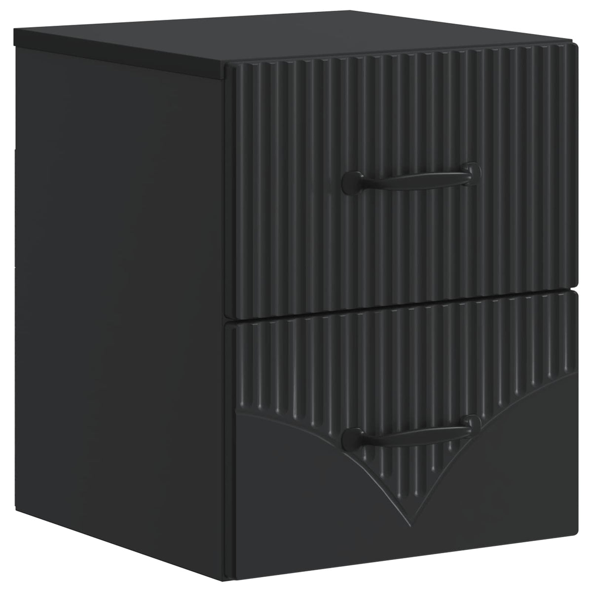 Wandmontierter Nachttisch Schwarz 34,5 x 33 x 40 cm