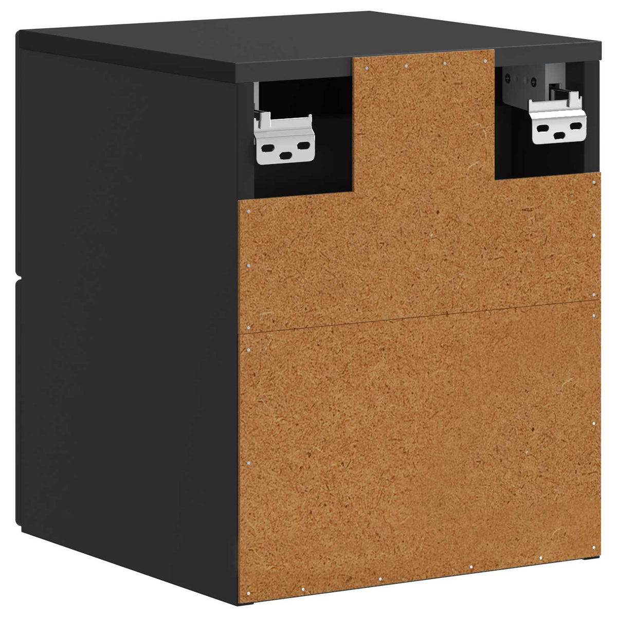 Wandmontierter Nachttisch Schwarz 34,5 x 33 x 40 cm