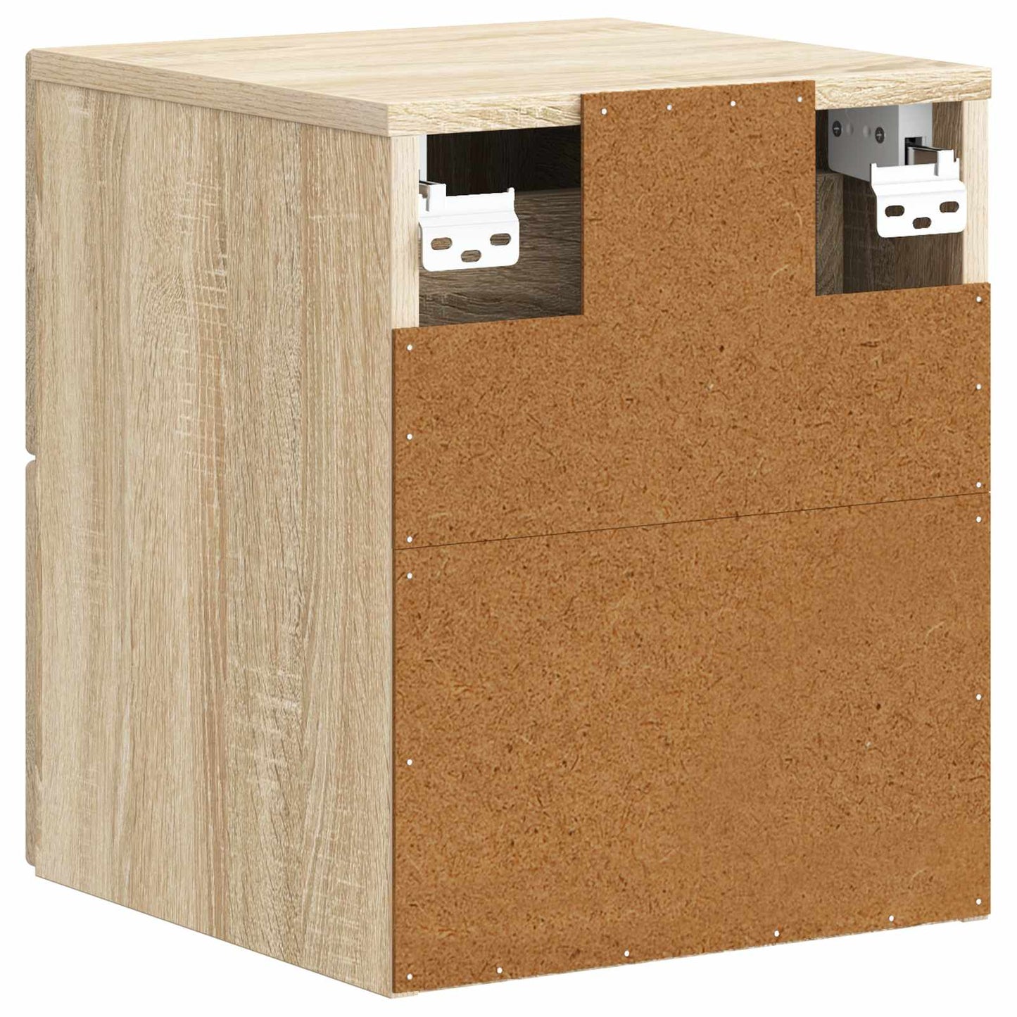Wandmontierter Nachttisch 2 stk. Sonoma-Eiche 34,5 x 33 x 40 cm