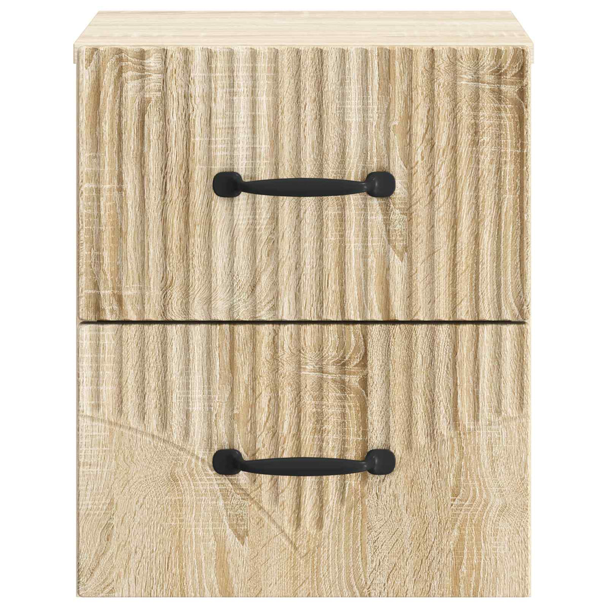 Wandmontierter Nachttisch 2 stk. Sonoma-Eiche 34,5 x 33 x 40 cm