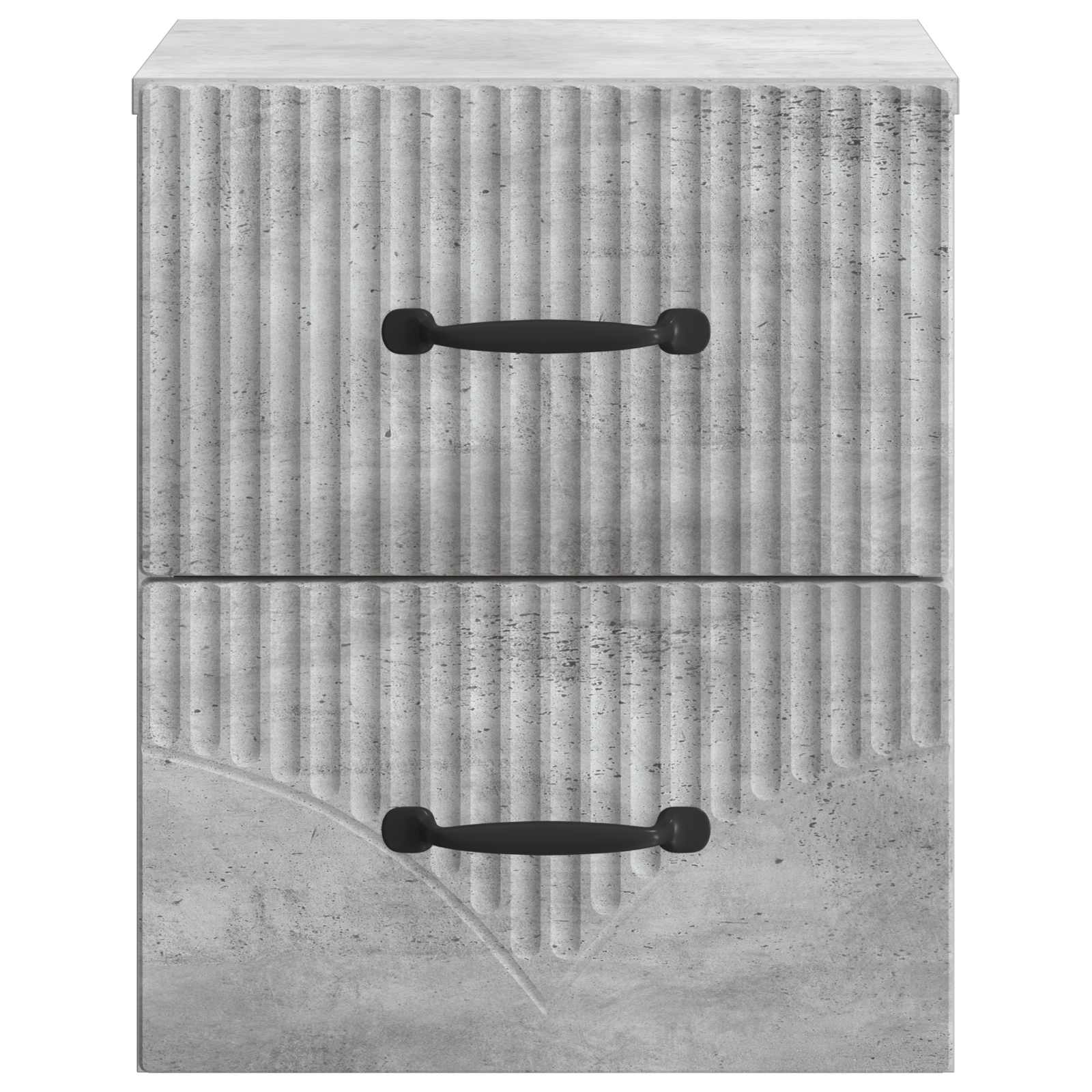 Wandmontierter Nachttisch 2 stk. Betongrau 34,5 x 33 x 40 cm
