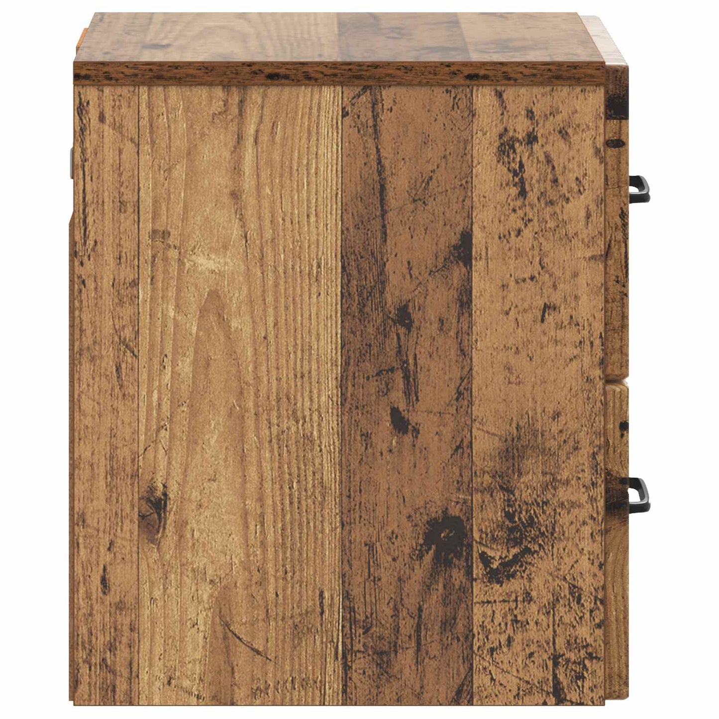 Wandmontierter Nachttisch 2 stk. Altholz 34,5 x 33 x 40 cm