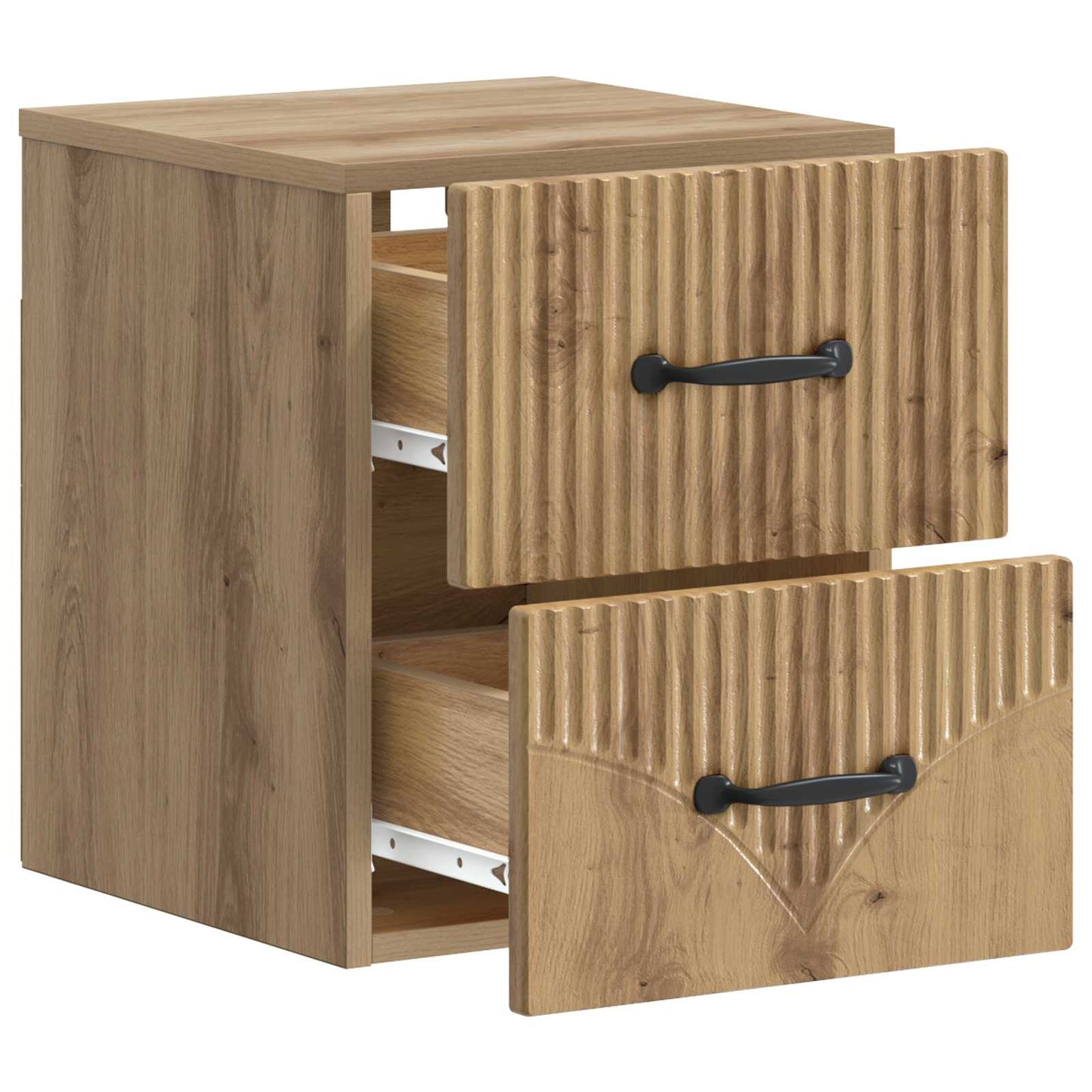Wandmontierter Nachttisch 2 stk. Artisan-Eiche