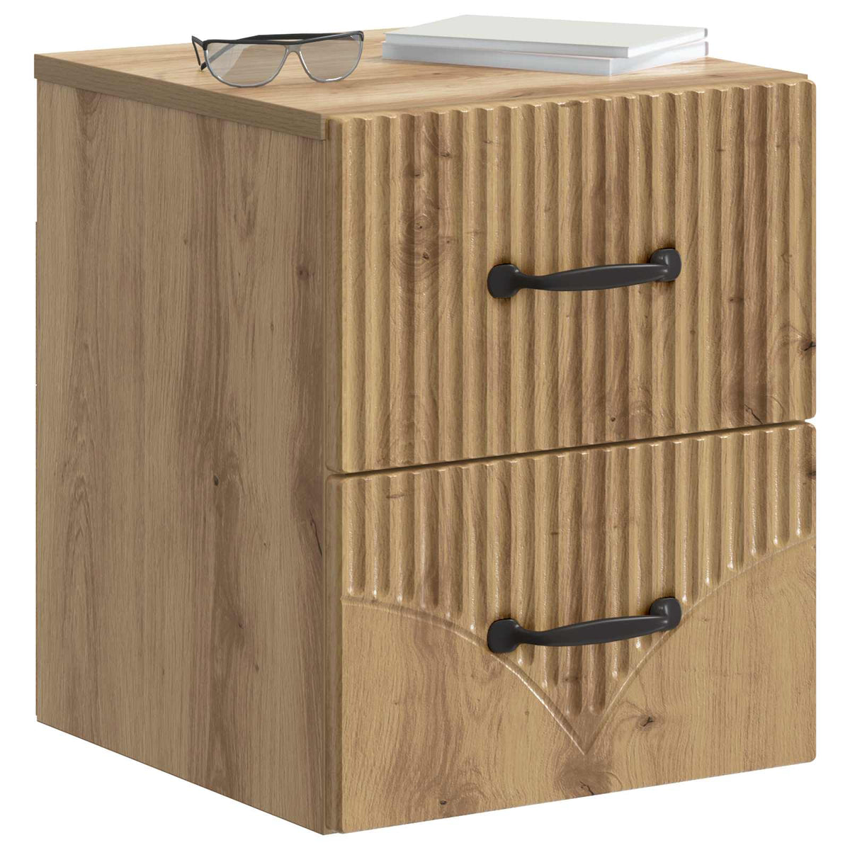 Wandmontierter Nachttisch 2 stk. Artisan-Eiche