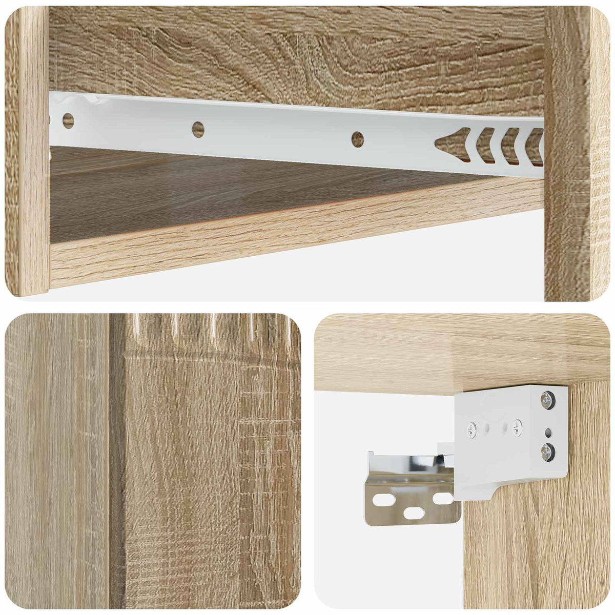 Wandmontierter Beistelltisch 59 x 34,5 x 17 cm Holzwerkstoff