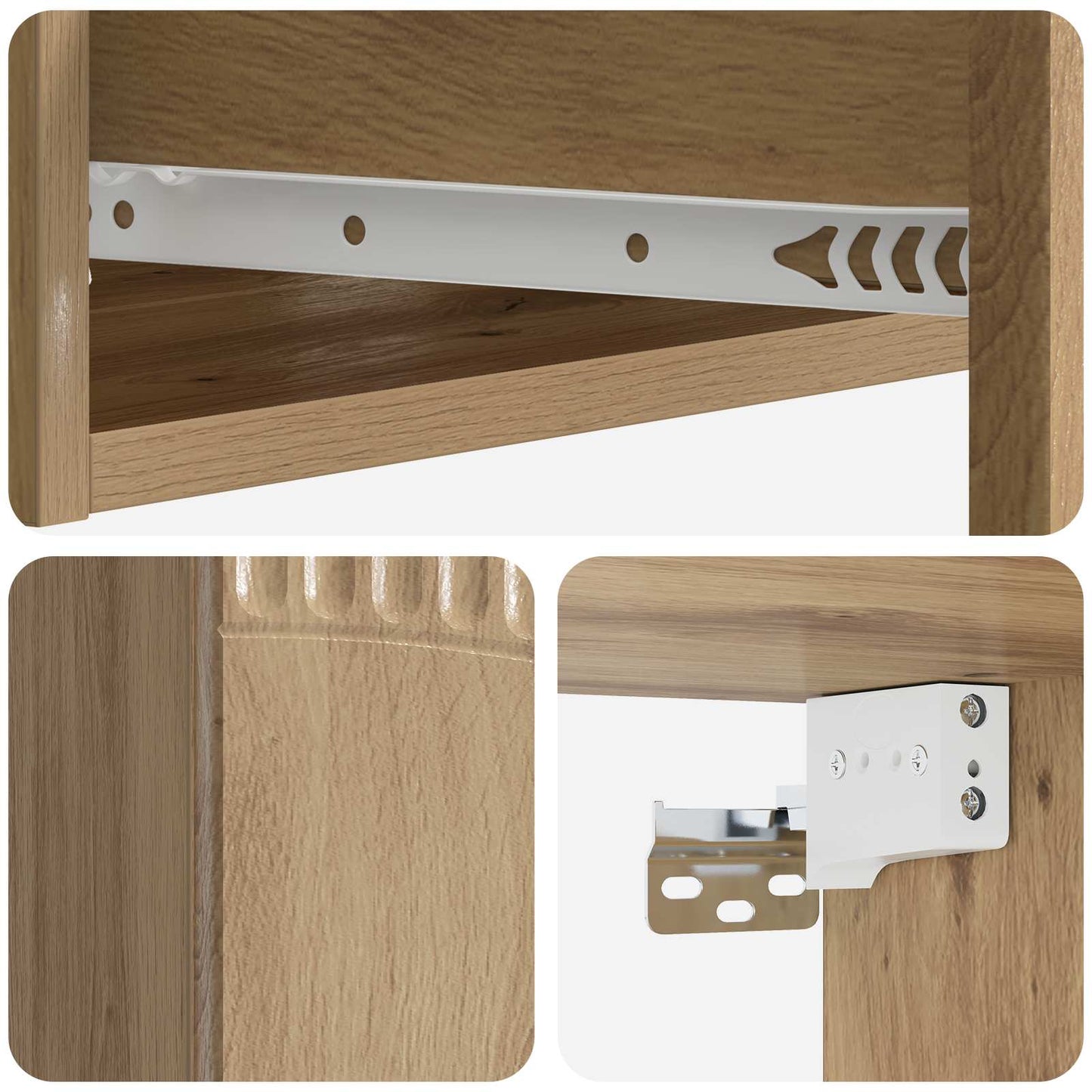 Wandmontierter Beistelltisch 59 x 34,5 x 17 cm Holzwerkstoff