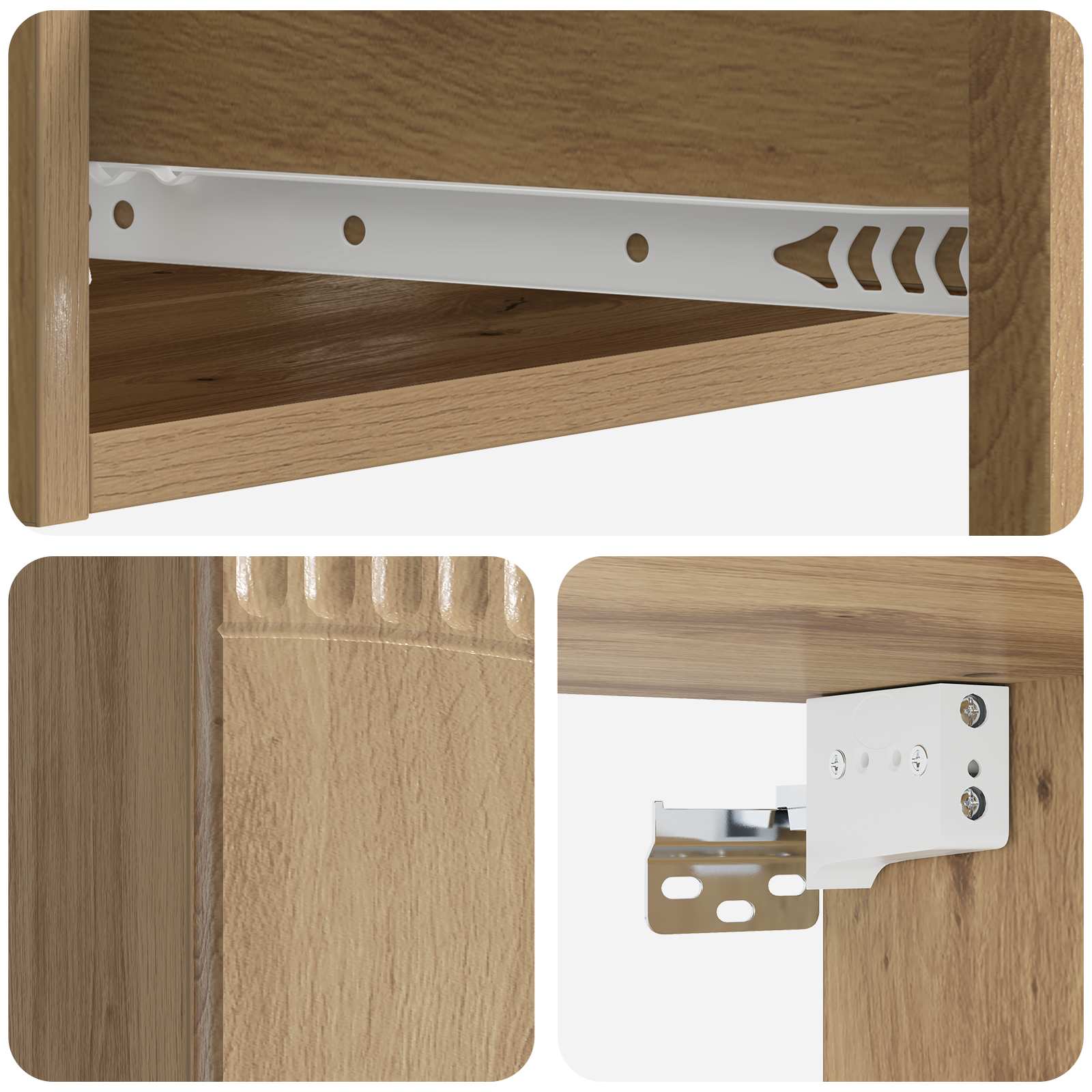 Wandmontierter Beistelltisch 59 x 34,5 x 17 cm Holzwerkstoff