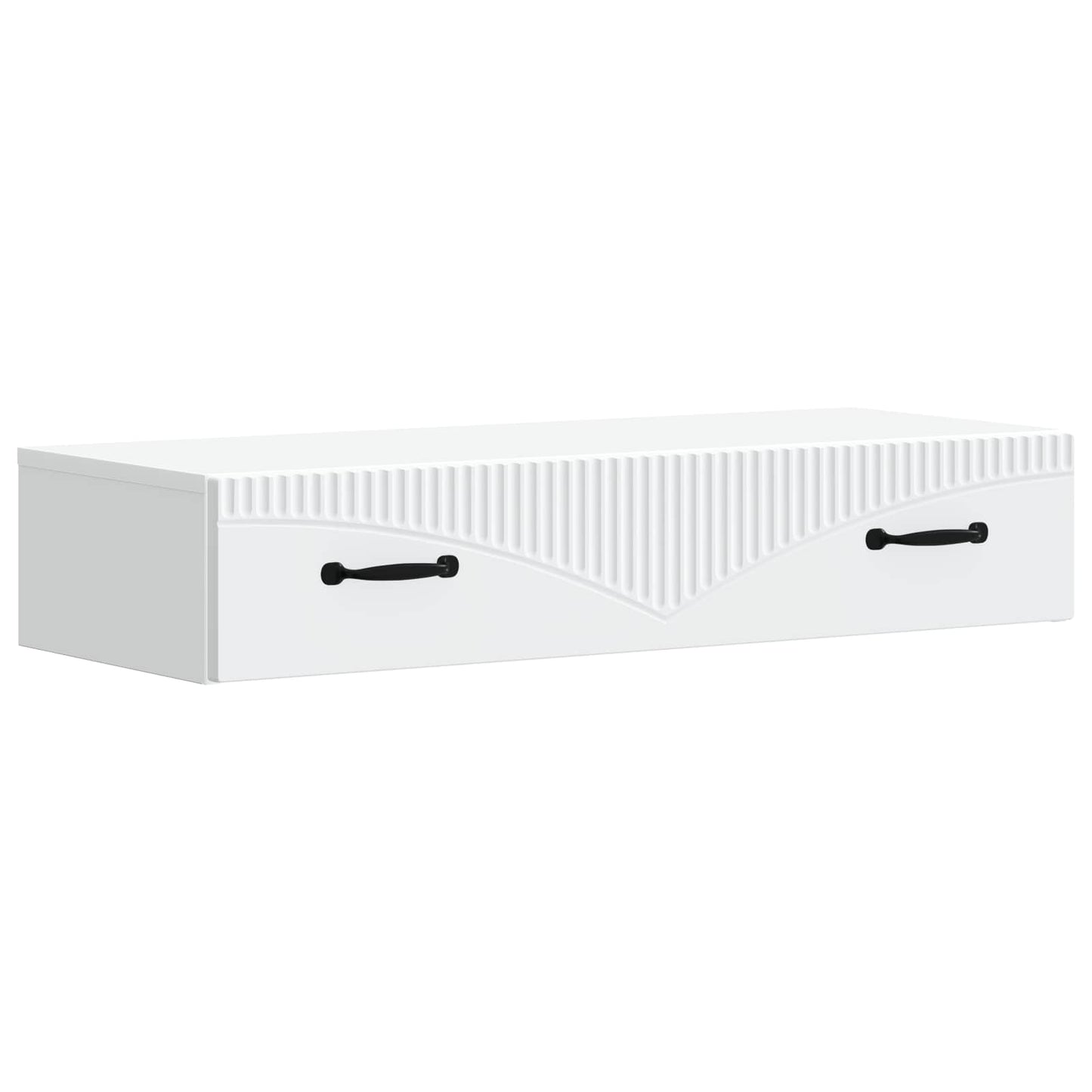 Wandmontierter Beistelltisch Weiß 87,5 x 34,5 x 17 cm