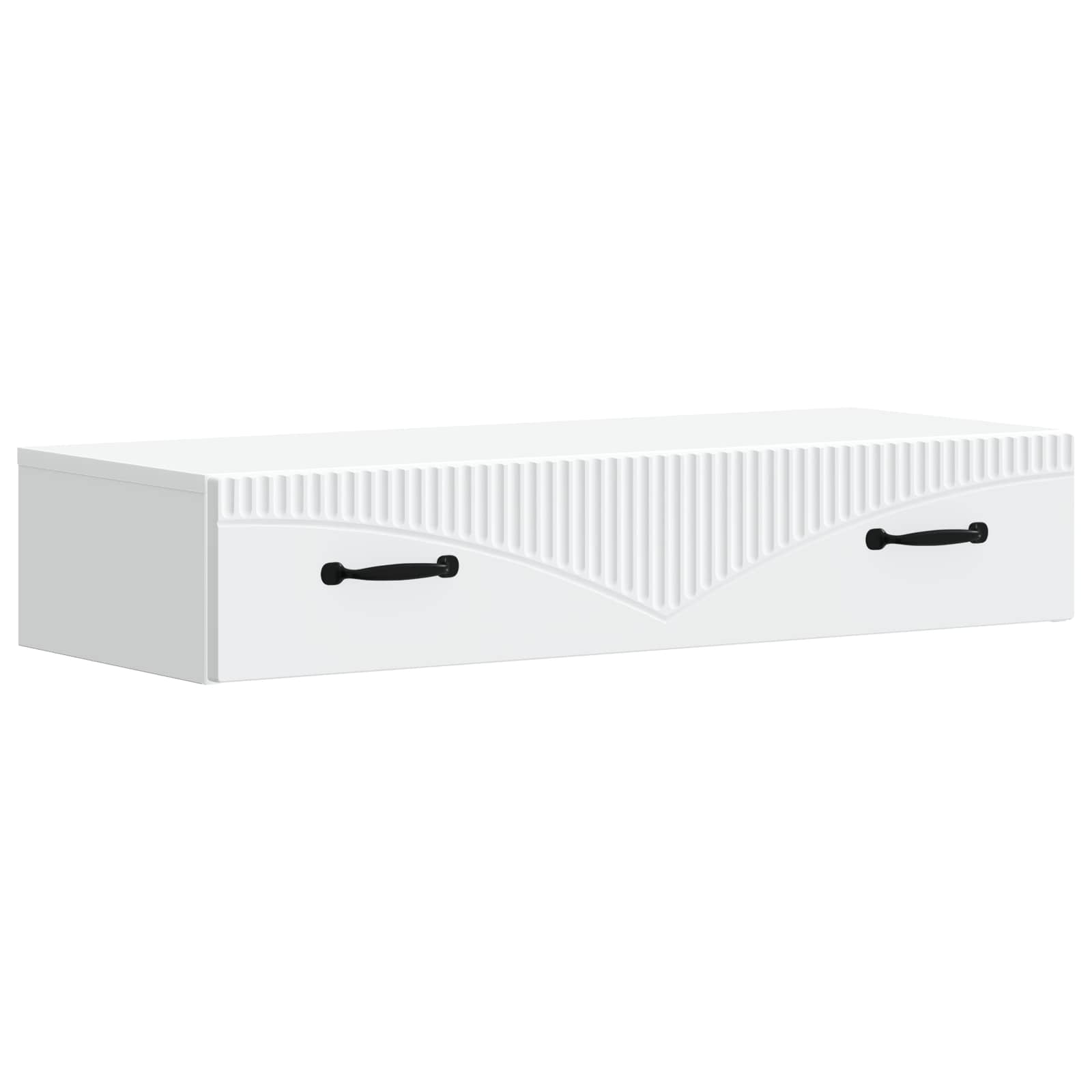 Wandmontierter Beistelltisch Weiß 87,5 x 34,5 x 17 cm