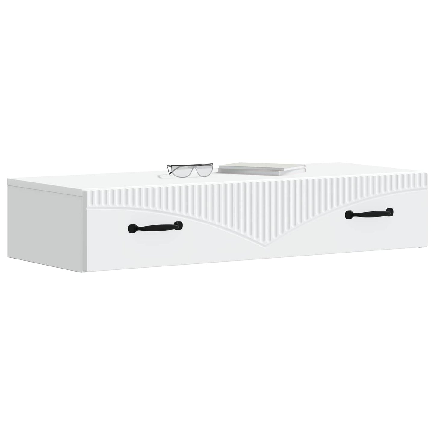 Wandmontierter Beistelltisch Weiß 87,5 x 34,5 x 17 cm
