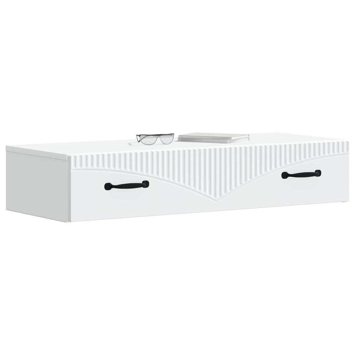Wandmontierter Beistelltisch Weiß 87,5 x 34,5 x 17 cm