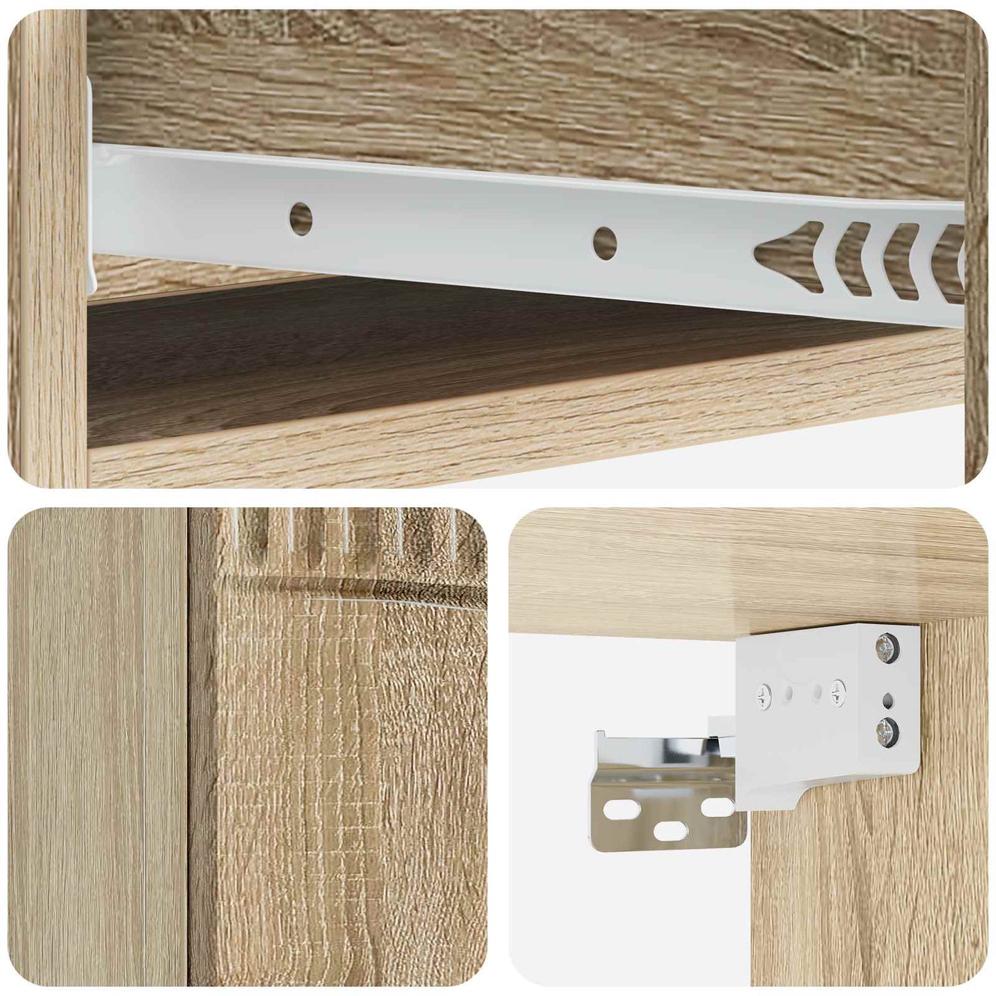 Wandmontierter Beistelltisch 87,5 x 34,5 x 17 cm Holzwerkstoff