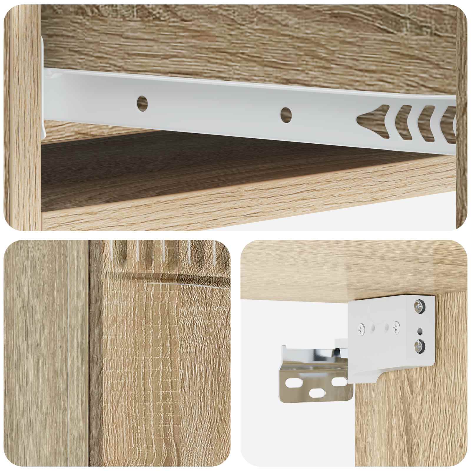 Wandmontierter Beistelltisch 87,5 x 34,5 x 17 cm Holzwerkstoff