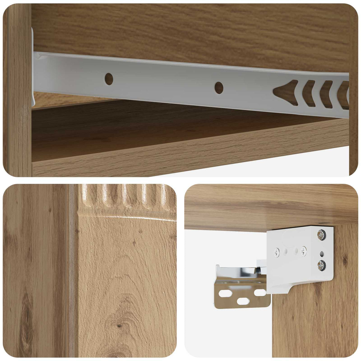 Wandmontierter Beistelltisch 87,5 x 34,5 x 17 cm Holzwerkstoff