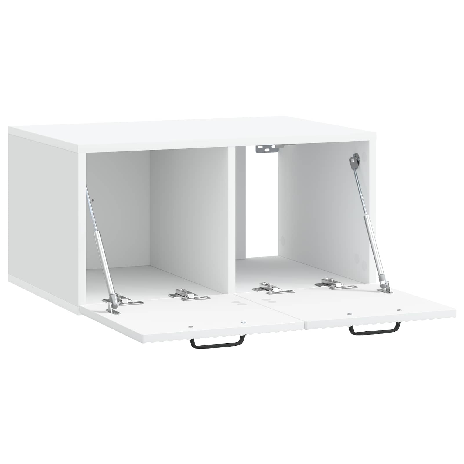 Wandmontierter TV-Schrank Weiß 59,5 x 41 x 30 cm Holzwerkstoff