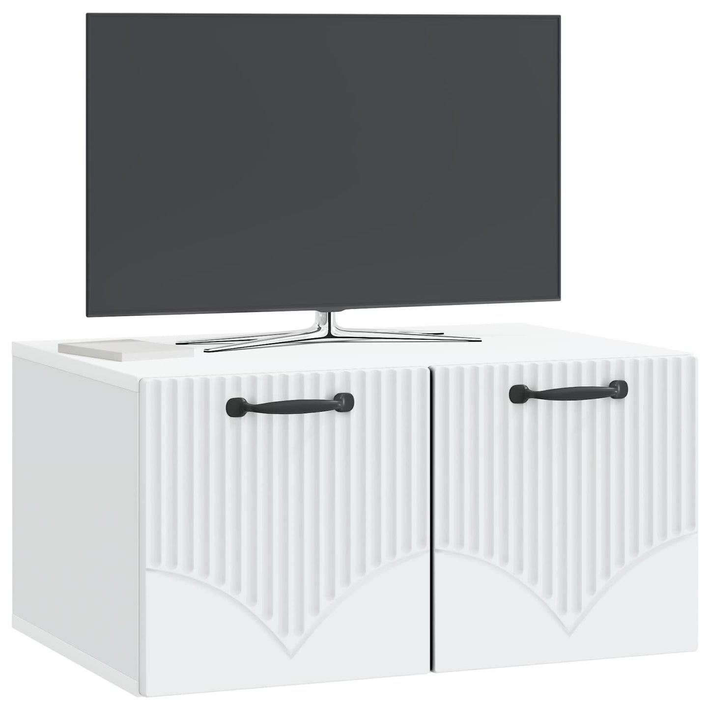 Wandmontierter TV-Schrank Weiß 59,5 x 41 x 30 cm Holzwerkstoff