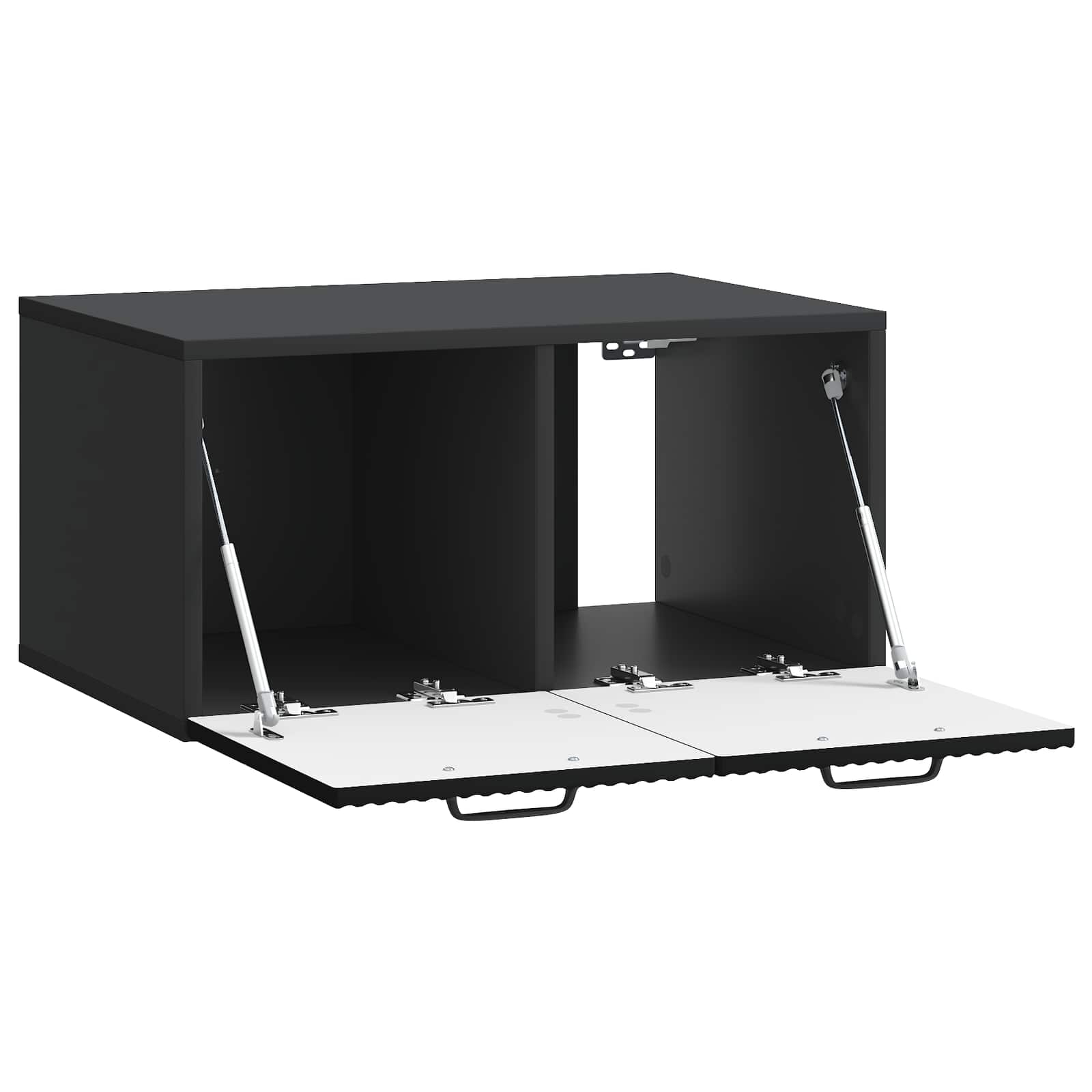 Wandmontierter TV-Schrank Schwarz 59,5 x 41 x 30 cm