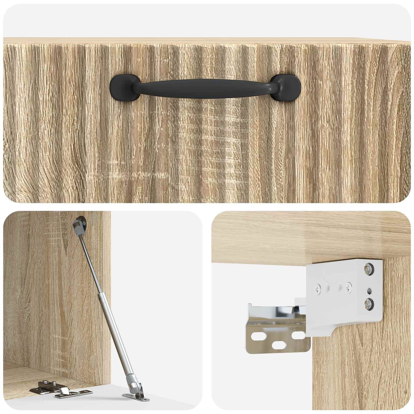 Wandmontierter TV-Schrank Sonoma-Eiche 59,5 x 41 x 30 cm