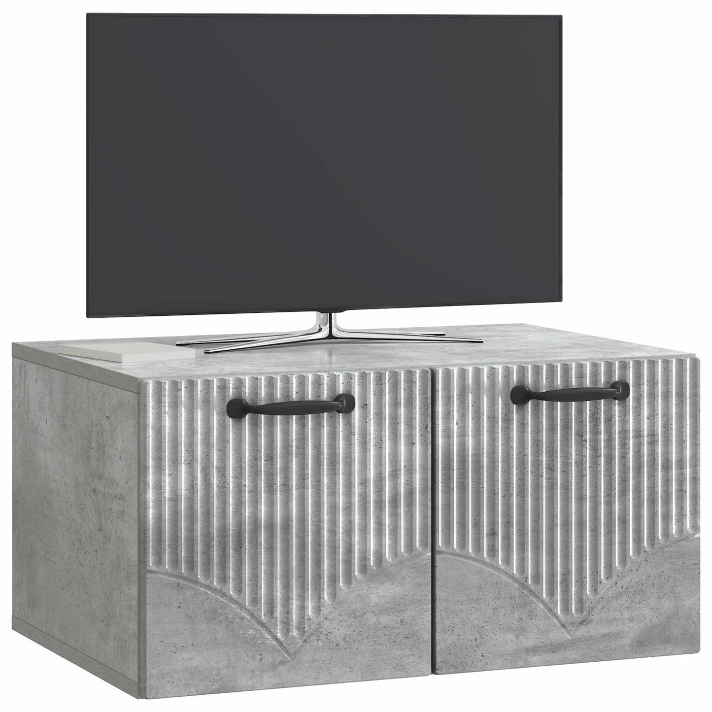 Wandmontierter TV-Schrank Betongrau 59,5 x 41 x 30 cm