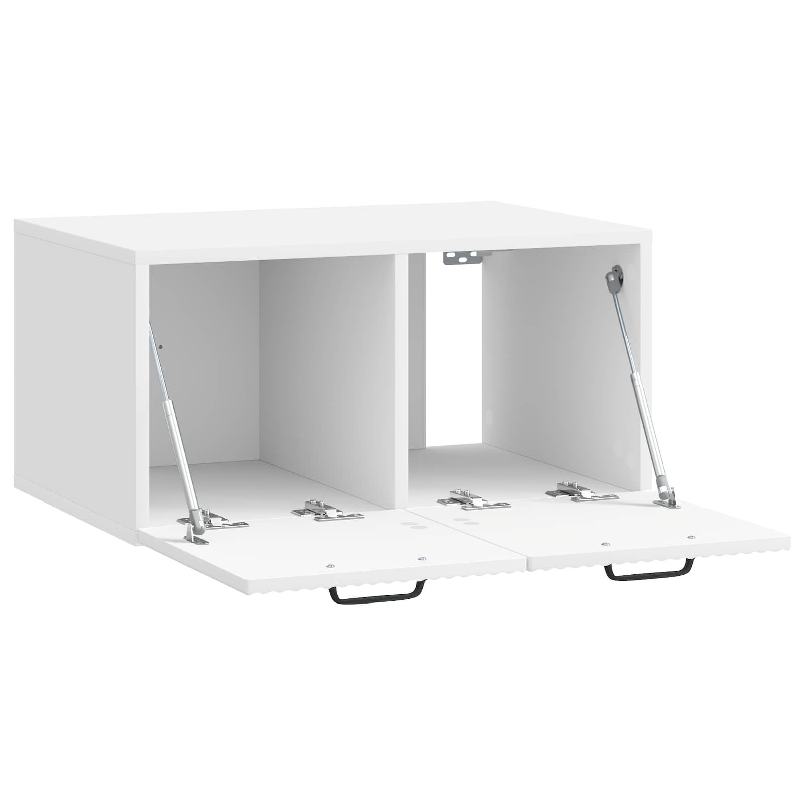 Wandmontierter TV-Schrank Hochglanz Weiß 59,5 x 41 x 30 cm
