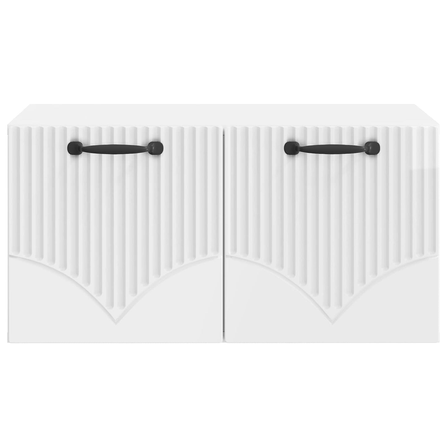 Wandmontierter TV-Schrank Hochglanz Weiß 59,5 x 41 x 30 cm