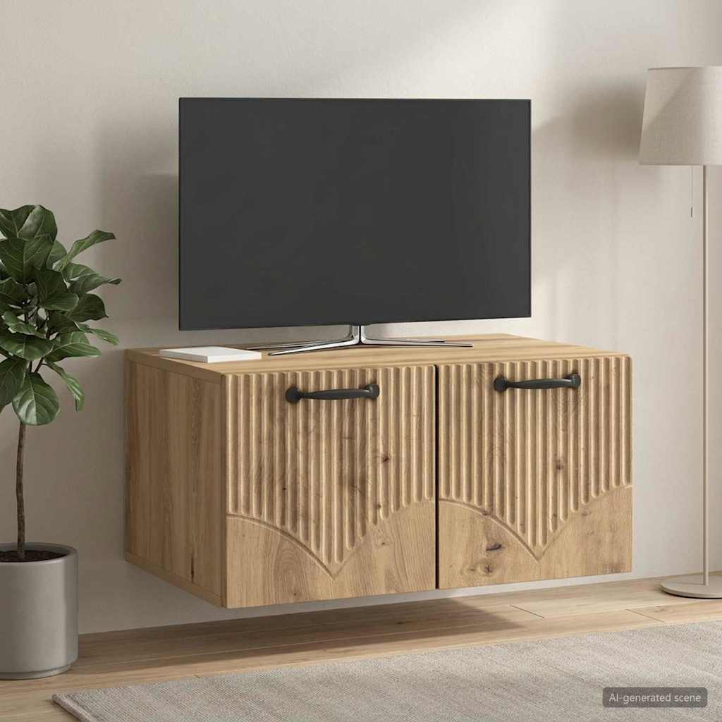 Wandmontierter TV-Schrank 59,5 x 41 x 30 cm Artisan-Eiche