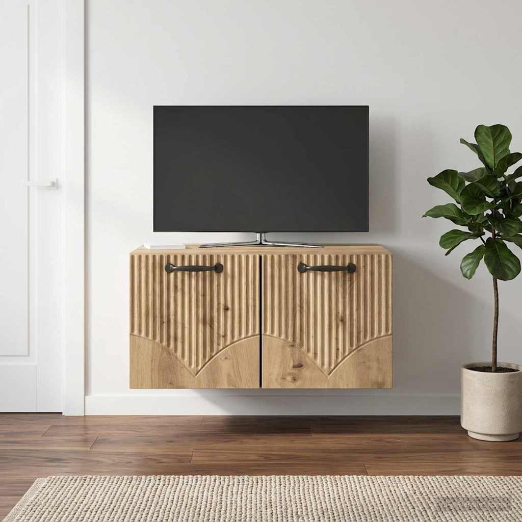 Wandmontierter TV-Schrank 59,5 x 41 x 30 cm Artisan-Eiche
