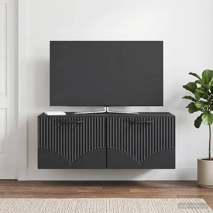 Wandmontierter TV-Schrank Schwarz 78,5 x 41 x 30 cm
