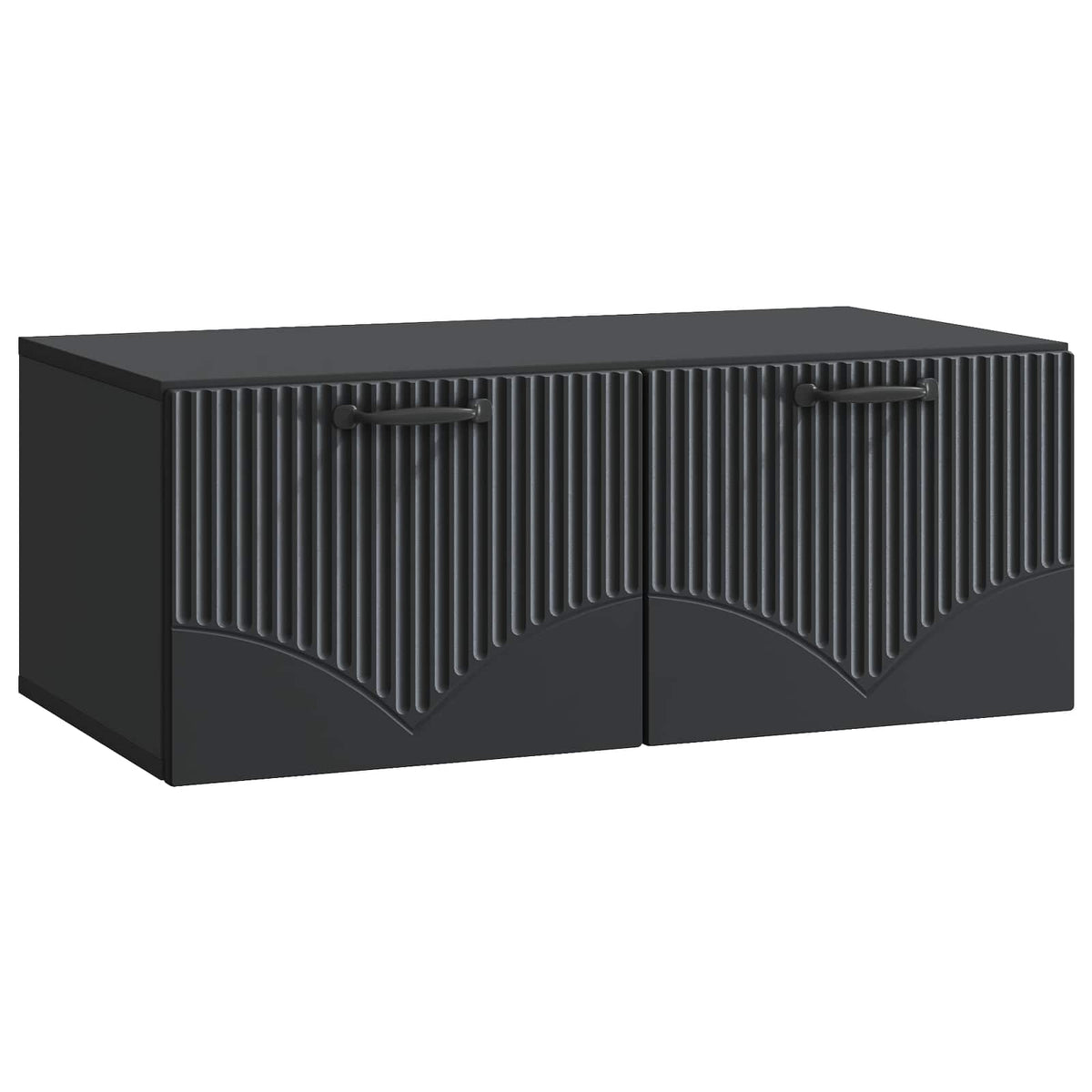 Wandmontierter TV-Schrank Schwarz 78,5 x 41 x 30 cm